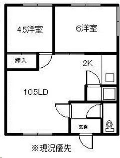 あさひコーポ【102号室】の間取り