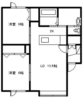 北海道旭川市東四条5丁目【アパート】の間取り