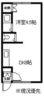 コーポサンヒル【F号室】の間取り
