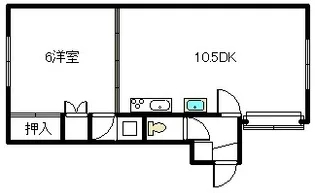 コーポシルクライト【3号室】の間取り