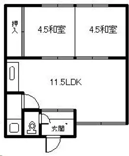 中宝マンション【10号室】の間取り