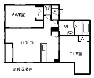 ブルーヒルト【301号室】の間取り