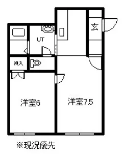 タウンズ豊岡【201号室】の間取り