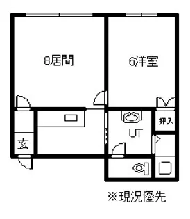 タウンズ豊岡【203号室】の間取り