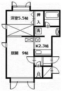 スカイハイツ南A【205号室】の間取り