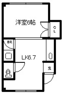 レインボーハウス【305号室】の間取り