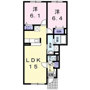 パレストラベルデ【101号室】の間取り