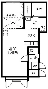 キャンディ【A202号室】の間取り