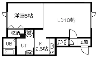 TAKE ON【204号室】の間取り