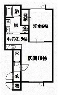 TAKE ON【104号室】の間取り