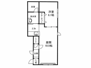 プレジール【106号室】の間取り