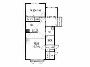 カルマ【203号室】の間取り
