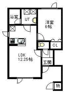 THREE ARROWS【202号室】の間取り