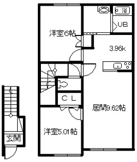キューブⅧ【203号室】の間取り