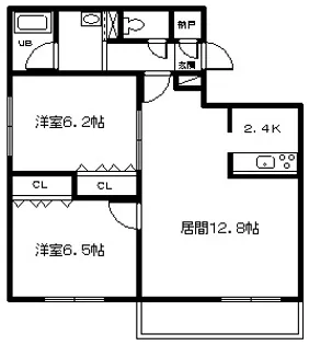 ベルオーブドゥ【401号室】の間取り