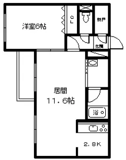 ベルオーブドゥ【402号室】の間取り