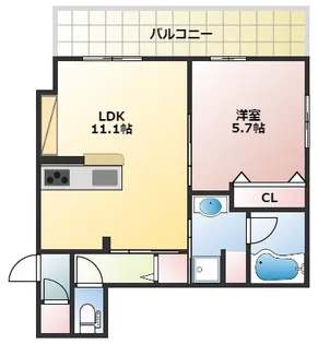 大阪府大阪市西成区千本南2丁目【マンション】の間取り