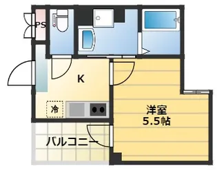 大阪府大阪市西成区天下茶屋3丁目【マンション】の間取り