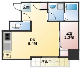 大阪府大阪市西成区花園北1丁目【マンション】の間取り