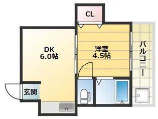 大阪府大阪市西成区天下茶屋3丁目【マンション】の間取り