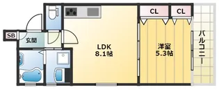 大阪府大阪市西成区聖天下1丁目【アパート】の間取り