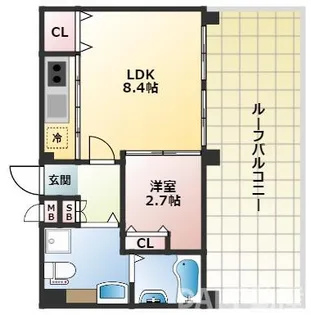 大阪府大阪市西成区玉出中2丁目【マンション】の間取り