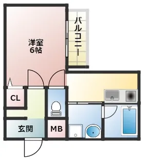 大阪府大阪市西成区玉出中1丁目【マンション】の間取り