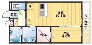 大阪府大阪市西成区千本中1丁目【アパート】の間取り