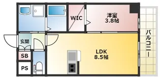 大阪府大阪市住吉区清水丘2丁目【マンション】の間取り