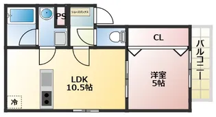 大阪府大阪市西成区橘3丁目【アパート】の間取り