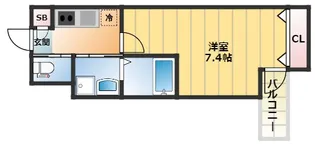 大阪府大阪市東住吉区山坂5丁目【アパート】の間取り