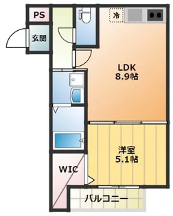 大阪府大阪市西成区天神ノ森1丁目【アパート】の間取り