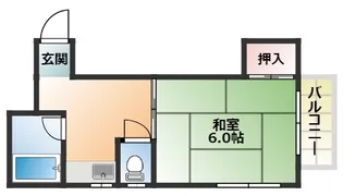 大阪府大阪市西成区天下茶屋3丁目【マンション】の間取り