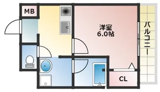 大阪府大阪市西成区玉出中1丁目【マンション】の間取り