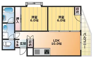大阪府大阪市西成区玉出西2丁目【マンション】の間取り
