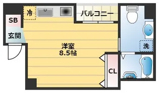 大阪府大阪市住吉区東粉浜3丁目【マンション】の間取り