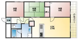 大阪府大阪市西成区花園北1丁目【マンション】の間取り