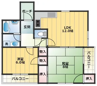 大阪府大阪市西成区梅南2丁目【マンション】の間取り
