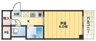 大阪府大阪市西成区天下茶屋3丁目【マンション】の間取り
