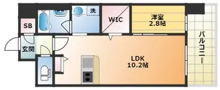大阪府大阪市浪速区敷津東1丁目【マンション】の間取り