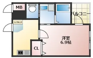 大阪府大阪市西成区天下茶屋1丁目【マンション】の間取り