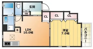 大阪府大阪市西成区天下茶屋2丁目【アパート】の間取り