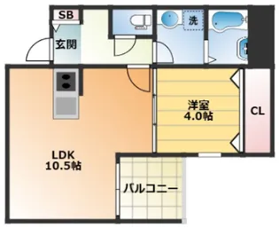 SFIDA帝塚山【1階】の間取り