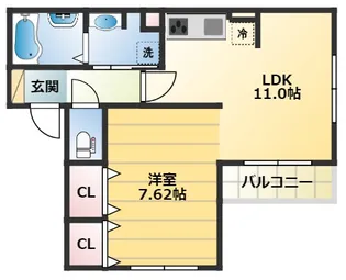 大阪府大阪市西成区千本南2丁目【アパート】の間取り