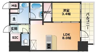 大阪府大阪市住之江区安立1丁目【マンション】の間取り
