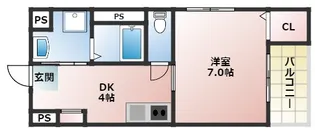 大阪府大阪市西成区岸里東1丁目【マンション】の間取り