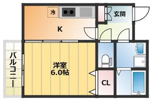 大阪府大阪市西成区松1丁目【アパート】の間取り