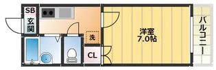 大阪府大阪市西成区北津守4丁目【マンション】の間取り