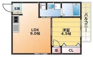 大阪府大阪市西成区南津守6丁目【アパート】の間取り
