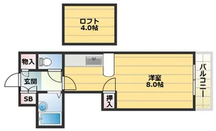 大阪府大阪市住之江区北加賀屋5丁目【マンション】の間取り